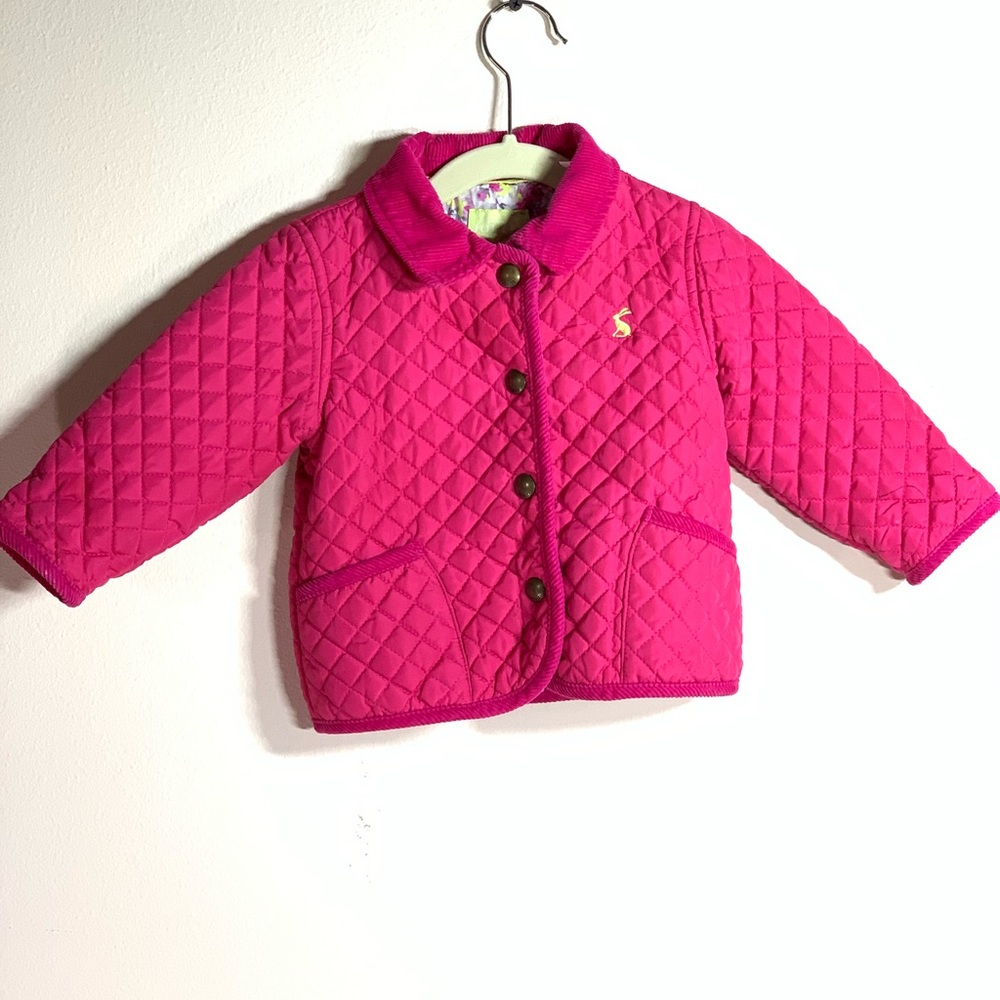 Joules Pink Quilted Coat Toddler